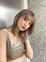 サンクマーケット 渋谷(cinq MARKET) 渋谷ブリーチカラーレイヤーカットヘーゼルベージュ韓国カラー