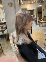 髪質改善と縮毛矯正の専門店 サンティエ(scintiller)&nbsp;クリーミーベージュ　ダブルカラー