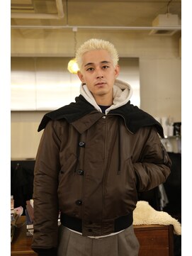 ランプ 代官山(the lamp) メンズスパイキーショート抜きっぱなしブリーチブロンドカラー