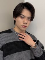 トリッカ シブヤ(TRICCA SHIBUYA)&nbsp;メンズカットパーマニュアンスセンターパート毛流れアップバング