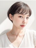 小顔魅せ◎ハンサムショート×ふんわり前髪ナチュラルカラーp
