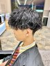 【人気No.1☆】メンズカット+ラルフパーマ＋眉カットあり￥11700