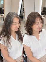 サンタフェ 一宮森本店(Santa'Fe)&nbsp;白髪ぼかし/脱白髪染め/ミディアムレイヤー/レイヤーカット/3