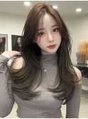 ヘーゼルカチモリハッシュウルフロングウルフカット 