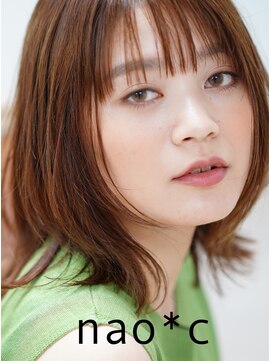 ナオシ 田原台店(nao c) 【nao*c 田原台店】マロンベージュカラーのくびれミディアムヘア