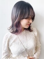 【morio原宿】20代　ハイライト　インナーカラー　ピンク　髪型