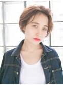 楽チンショートボブ　かきあげヘア