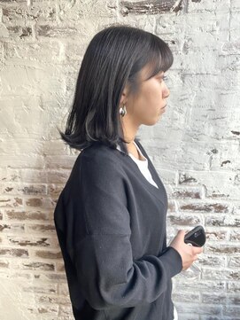 トリア(the tria) ミディアムボブ×ダークグレージュ