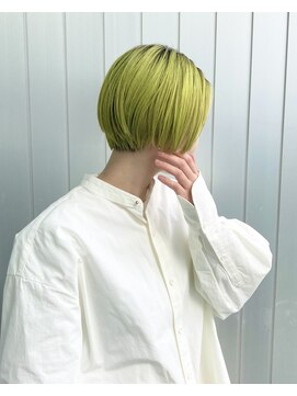 ジュリエッタ(giulietta) ハンサムショート×ボブ×ライムグリーン