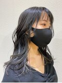 暗色デザインカラー セミロング