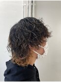 ウルフヘア波巻きスパイラル