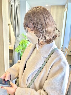 サンド 表参道(sand) ショートボブパーマ20代30代40代イヤリングカラー大人可愛い