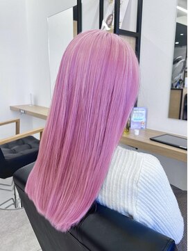 銀座ラボ 津田沼店(LA BO) ロング/ビビットピンク(ダブルブリーチ)