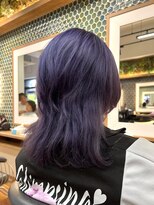 ルーム(Room)&nbsp;マッシュウルフ/バイオレットカラー/ウルフ/ダブルカラー