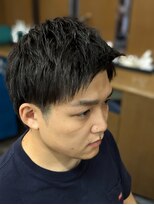 グラスヒビキ ツーブロックアップバングスタイル