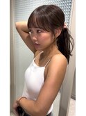 透明感カラー×可愛い顔周りカット