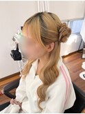 サイドお団子ハーフアップ♪