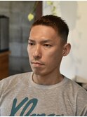 短髪濡れ感フェードソフモヒ【メンズカット/倉敷/中島】