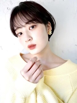 ロミー 本厚木(ROMMY.) 20代～50代☆丸みマッシュボブ黒髪ショート前髪あり髪質改善