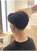 カット＋フェード＋センターパートセット