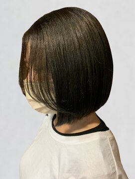 丸みボブ アッシュ 透明感カラー  トリートメント 30代40代 艶髪