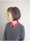 30代40代50代おすすめ オシャレに白髪ぼかししたグラボブ