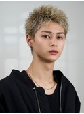 メンズ波巻きツイスパニュアンススパイラルスパイキーショート