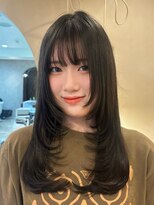 LUVISM 栄店/名古屋/ダブルカラー/ブリーチ/顔周りレイヤー/学割【5月1日OPEN(予定)】 レイヤー/ハッシュカット/顔周りレイヤー/顔周りカット/yuria