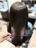 髪質改善ストレート×艶髪カラー