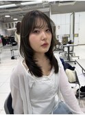 透明感オリーブグレージュ×顔まわりレイヤー