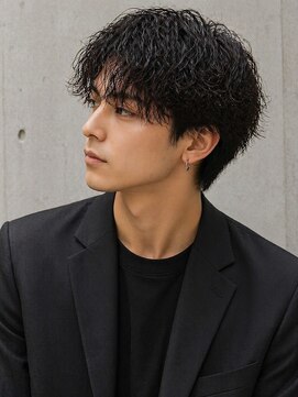 ソウル 福山駅前店(SOUL.) メンズショート ウェットパーマ サイドスタイル