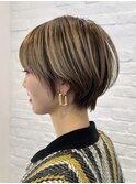  &nbsp;&nbsp;&nbsp;&nbsp;&nbsp;ハイライト×丸みショート