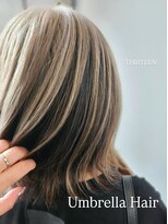 サーティーン(THIRTEEN)&nbsp;ブリーチ&カラーはてっぺんだけ♪地毛アンブレラカラー【30代】