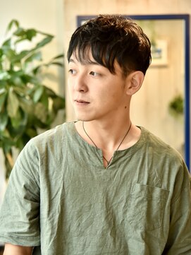 ヘアーリゾートテラス(hair resort terrasse) 好感度クラウドマッシュショートツーブロック爽やかビジカジ