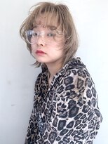 ナチュラルウルフ_毛先パーマことりベージュ_6829