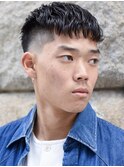 ショートレイヤーかき上げソフトツーブロックビジネス