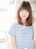 *CUORE水戸*切りっぱなしストカール透け感ナチュラルストレートb