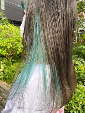 シーク 天神(SEEK) 【SEEK茶木匠】インナーカラー☆エメラルドグリーン