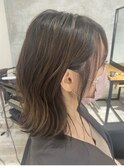 大人ハイライト×ミディアムヘア【芝崎】