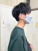 ハピネス 王寺店(Happiness) ハンサムショート マッシュショート ブルーブラック 奈良 王寺