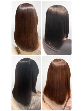 美容室フルール 20代30代大人可愛い髪質改善小顔艶感ミディベージュ