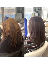 クラン ヘアーアンドスタジオ(CLAN hair & studio)&nbsp;ハイトーンエクステブリーチインナーミルクティーベージュ