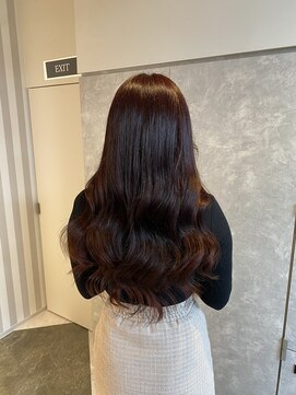 ガルボヘアー 名古屋栄店(garbo hair) #名古屋#栄#プルエクステ#カラー#チェリーブラウン#10代#20代