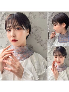 イチイ 巣鴨店(ichii) 大人可愛い小顔ショートボブ白髪ぼかしハイライト20代30代40代