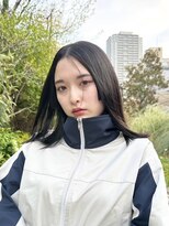 ヲタク(wotaku.) 黒髪ブルーブラック髪質改善姫カット暗髪カラー艶髪ストレート