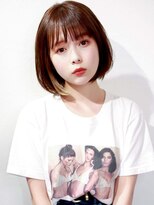 ラフィス ヘアー ミミ 流山おおたかの森店(La fith hair Mimi)&nbsp;【La fith】 前髪パッツン×ボブ×ポイントインナーカラー