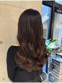 メルティー艶カラーフェミニンロング似合わせウェーブ