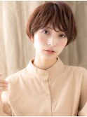 ピンクブラウンくせ毛風フェザーショートTc3戸田公園30代40代