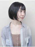 ＊ミニボブ切りっぱなしボブ耳かけボブ大人顎ラインボブ小顔ボブ