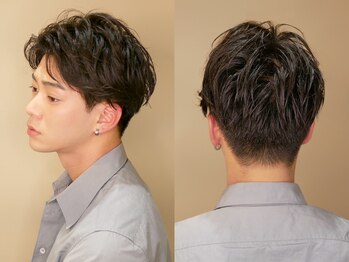 アース 取手店(HAIR&MAKE EARTH)の写真/ボリュームUPやナチュラルStyleもお任せ!スタイリングが簡単にキマるメンズパーマが大人気